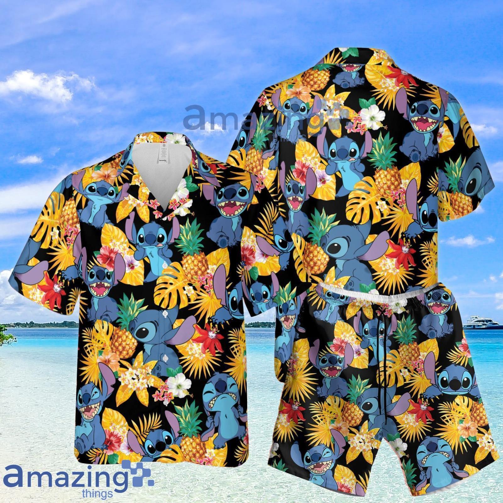 Stitch Tropical Summer Set Hawaiian Shirt And Shorts Product Photo 1