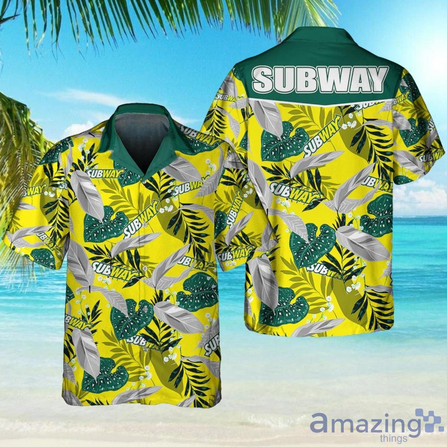 Subway Food Tropical Flower Aloha Hawaiian Shirt And Beach Short Set Product Photo 1