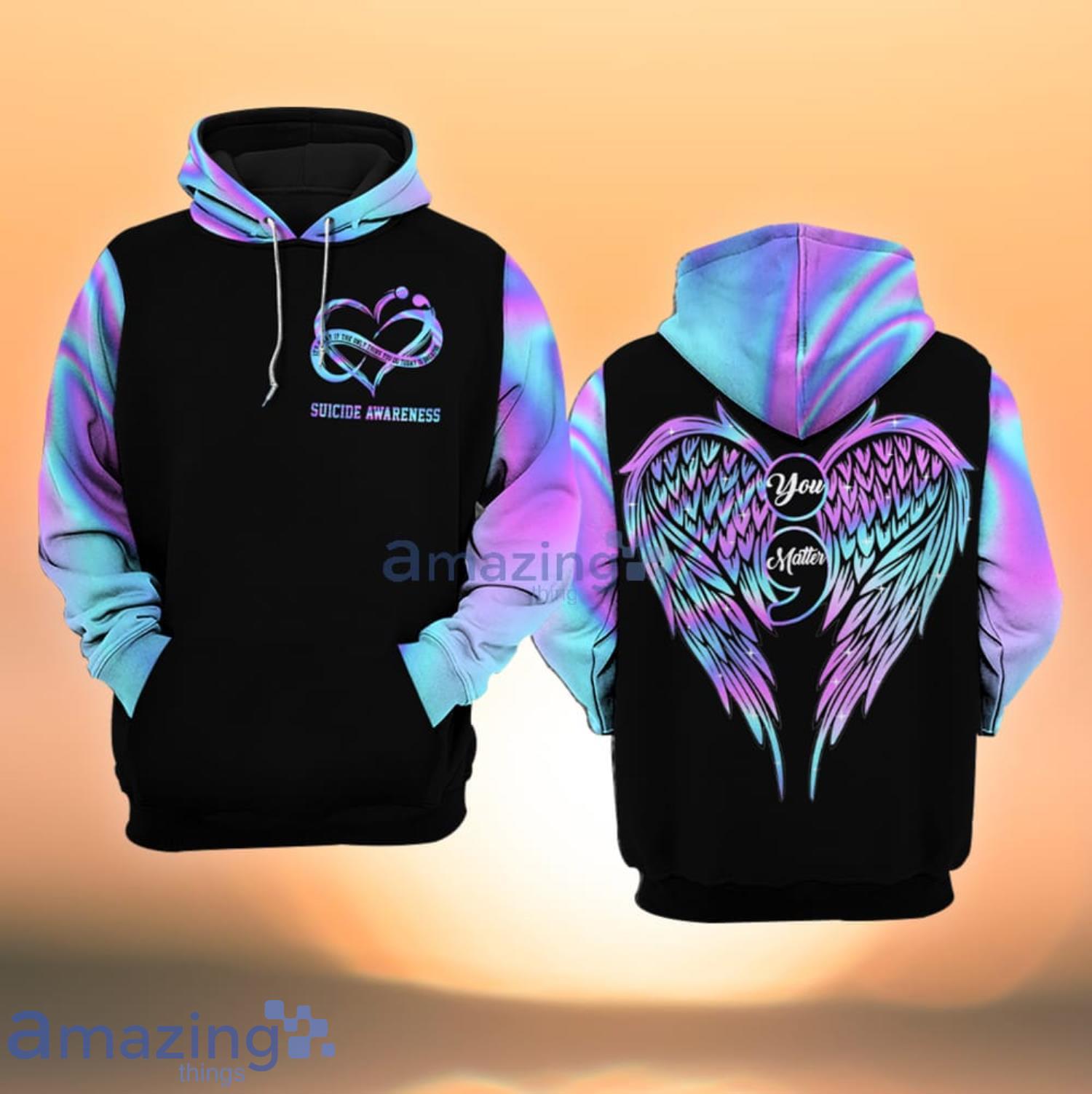 Suicide Awareness It Is Okay All Over Print 3D Hoodie Product Photo 1