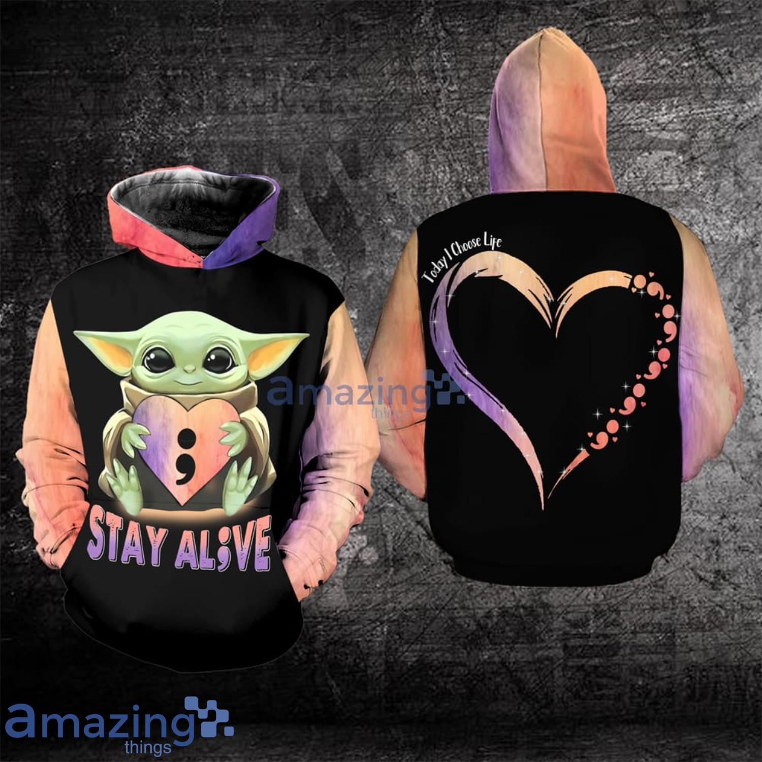 Suicide Awareness Today I Choose Life All Over Print 3D Hoodie Product Photo 1