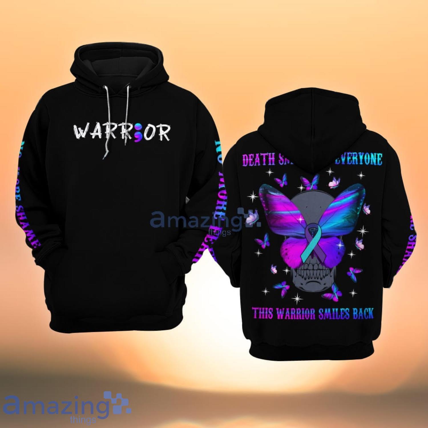 Suicide Awareness Warrior Butterfly All Over Print 3D Hoodie Product Photo 1