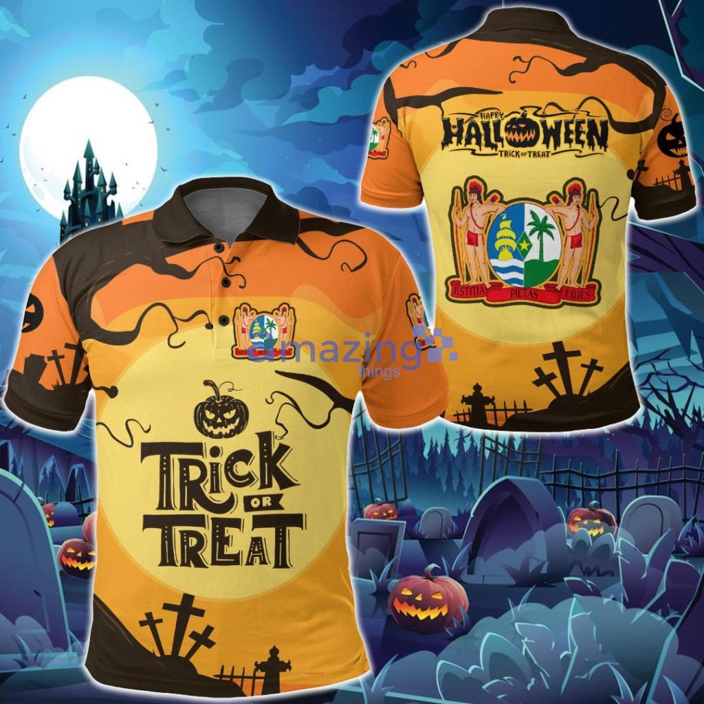 Suriname Halloween Trick or Treat Polo Shirt - Suriname Halloween Trick or Treat Polo Shirt
