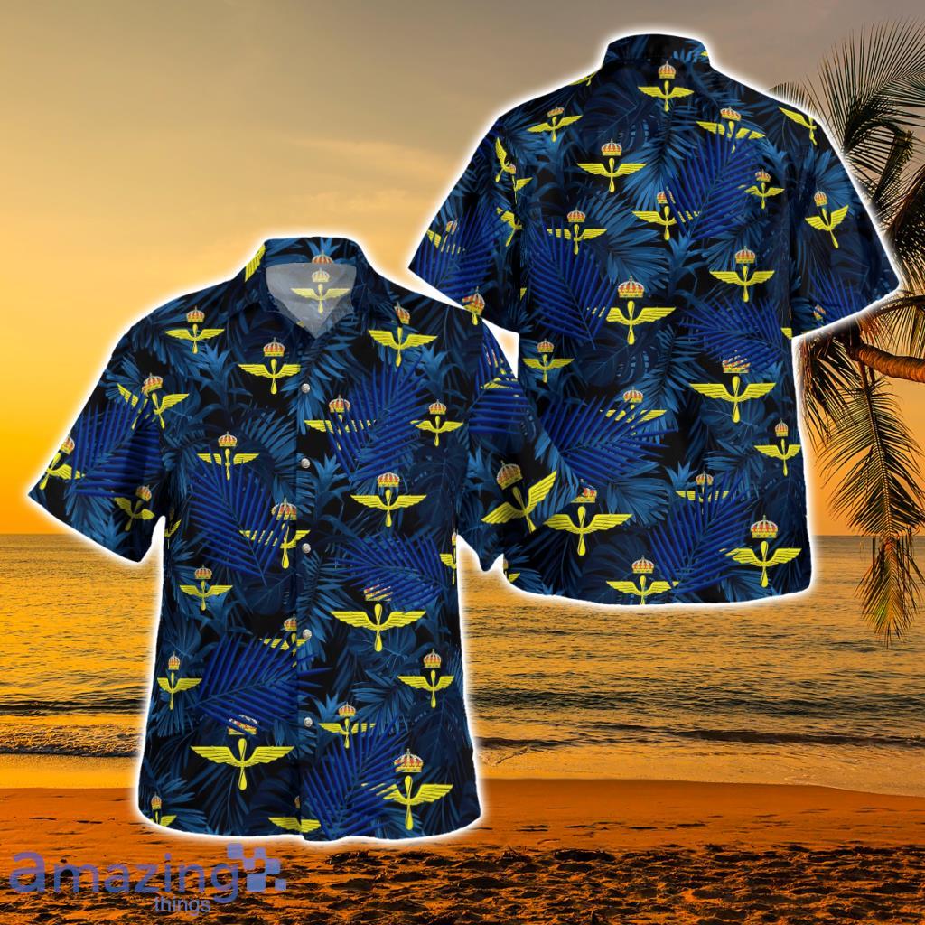 Swedish Air Force Flygvapnet Wings Badge Hawaiian Shirt - Swedish Air Force Flygvapnet Wings Badge Hawaiian Shirt