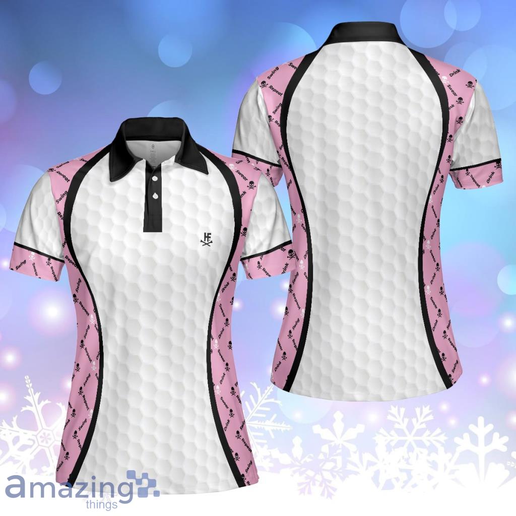 Swing Swear And Repeat Golf Girl Life Golf Polo Shirt For Women - Swing Swear And Repeat Golf Girl Life Golf Polo Shirt For Women