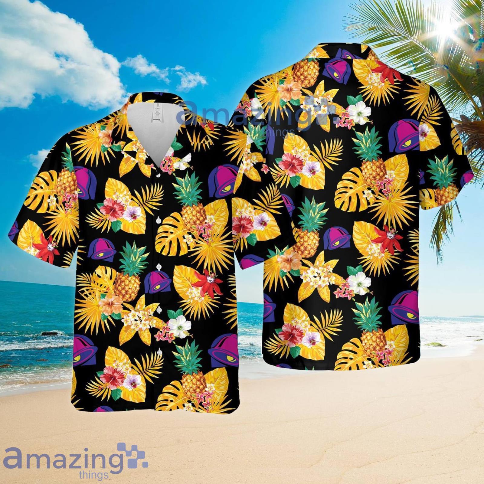 Taco Bell Tropical Pineapple Beach Summer Set Hawaiian Shirt And Shorts Product Photo 1