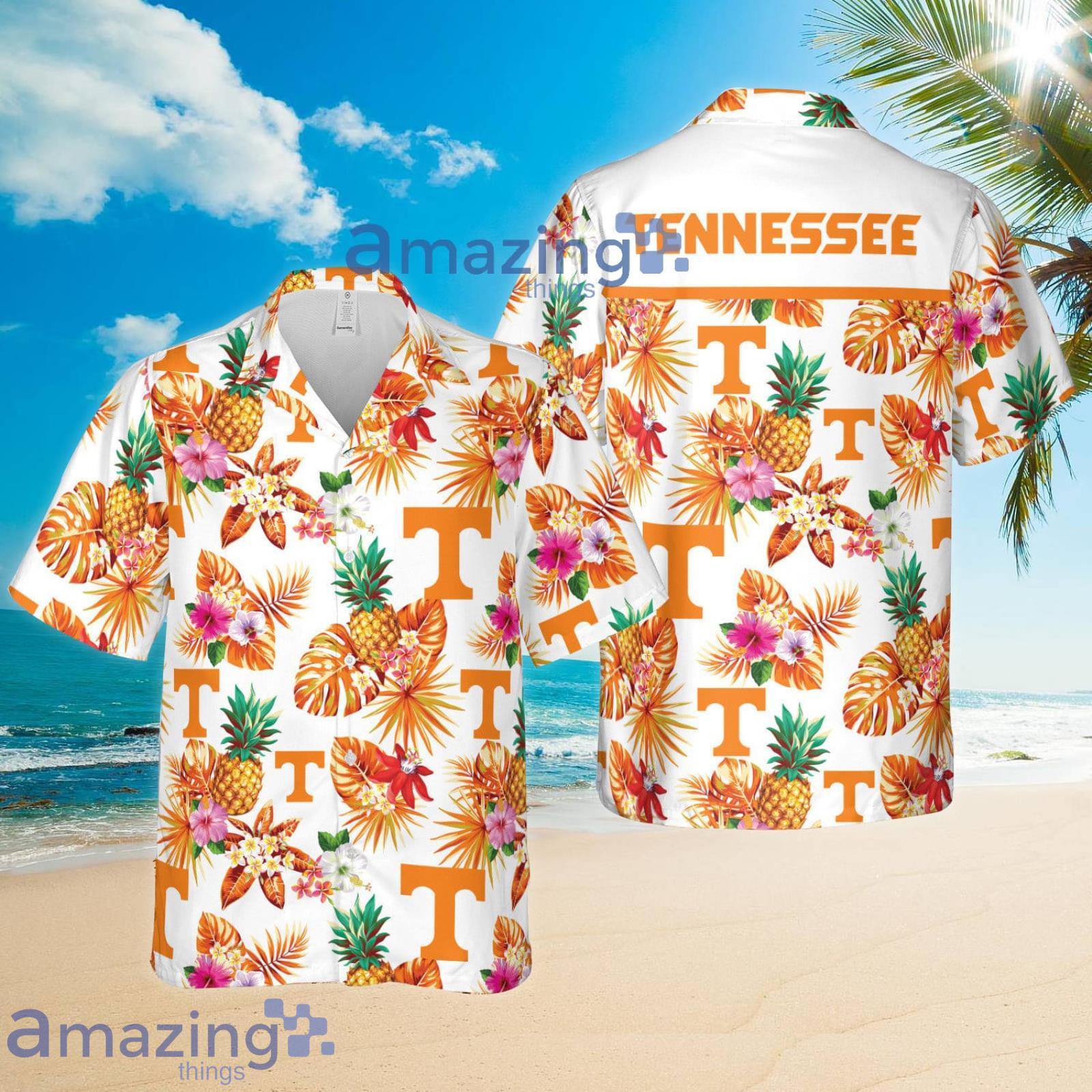 Tennessee Volunteers Pineapple Tropical Flower Summer Set Hawaiian Shirt And Shorts Product Photo 1