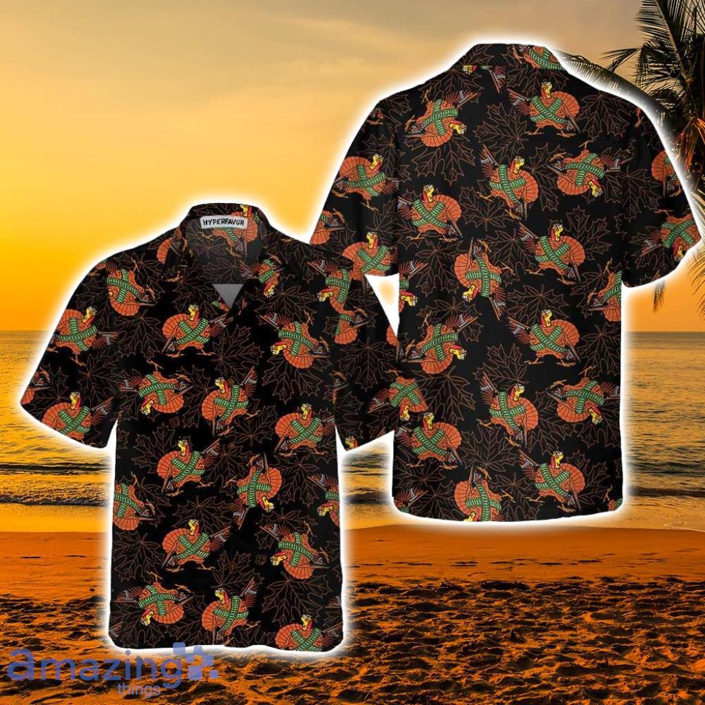 Thanksgiving Turkey With Gun Hawaiian Shirt, Funny Gobble Shirt, Gift For Thanksgiving Day - Thanksgiving Turkey With Gun Hawaiian Shirt, Funny Gobble Shirt, Gift For Thanksgiving Day