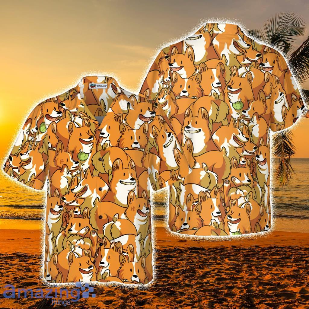 The Corgi Friends Hawaiian Shirt - The Corgi Friends Hawaiian Shirt