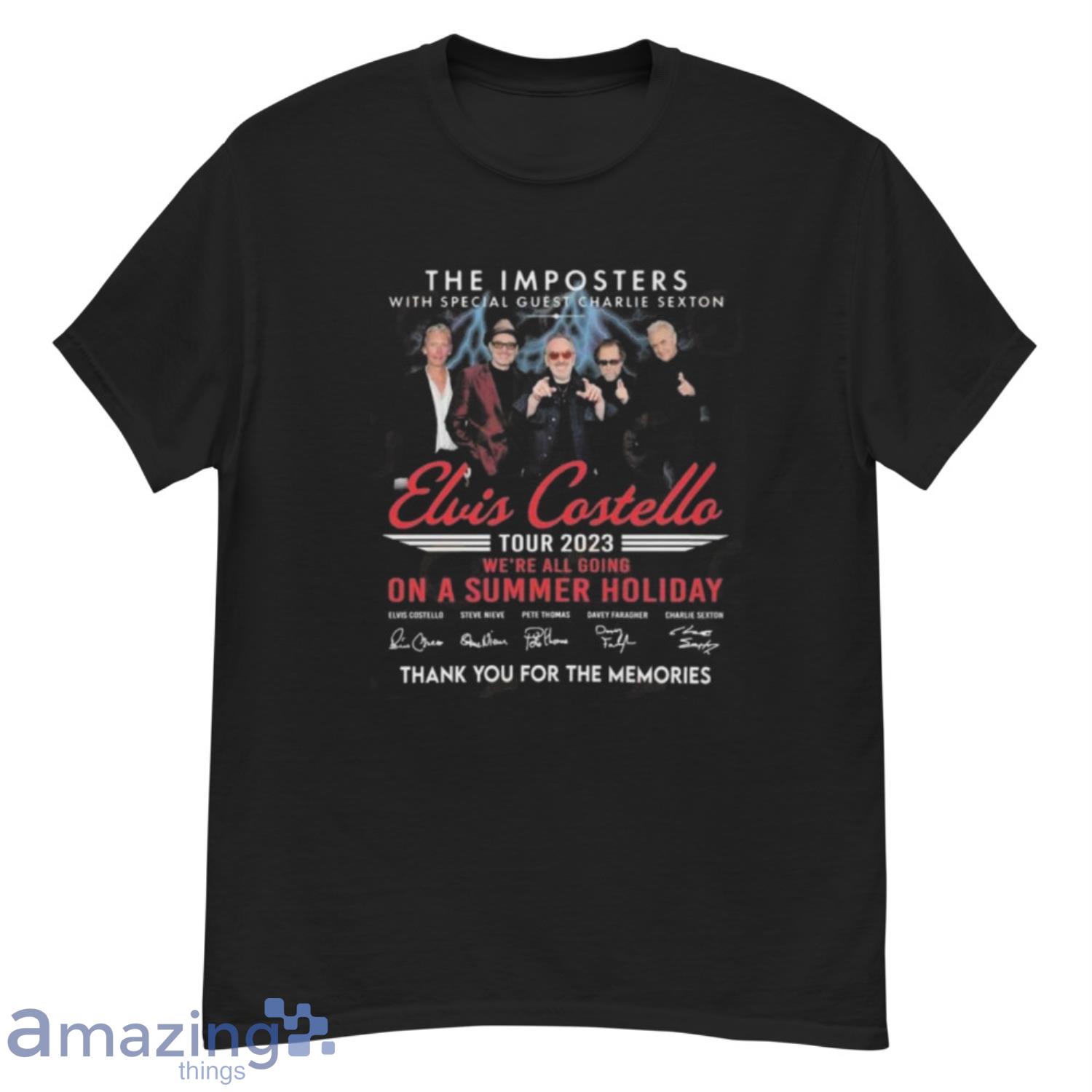 The Imposters Elvis Costello Tour 2023 We’re All Going On A Summer Holiday Thank You For The Memories Signatures Shirt - G500 Men’s Classic T-Shirt The Imposters Elvis Costello Tour 2023 We’re All Going On A Summer Holiday Thank You For The Memories Signatures Shirt - G500 Men’s Classic T-Shirt