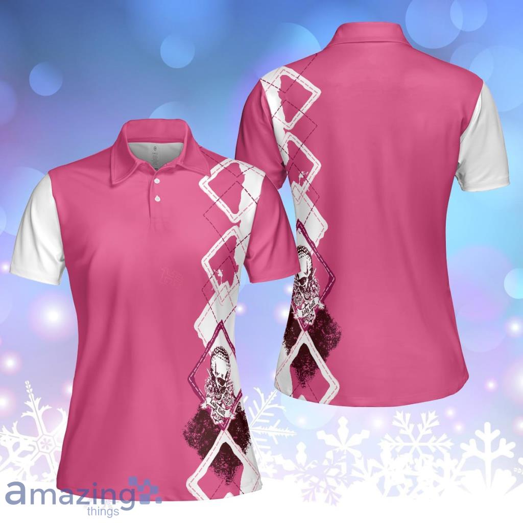 The Lady Golf Skull Short Sleeve Women Polo Shirt - The Lady Golf Skull Short Sleeve Women Polo Shirt