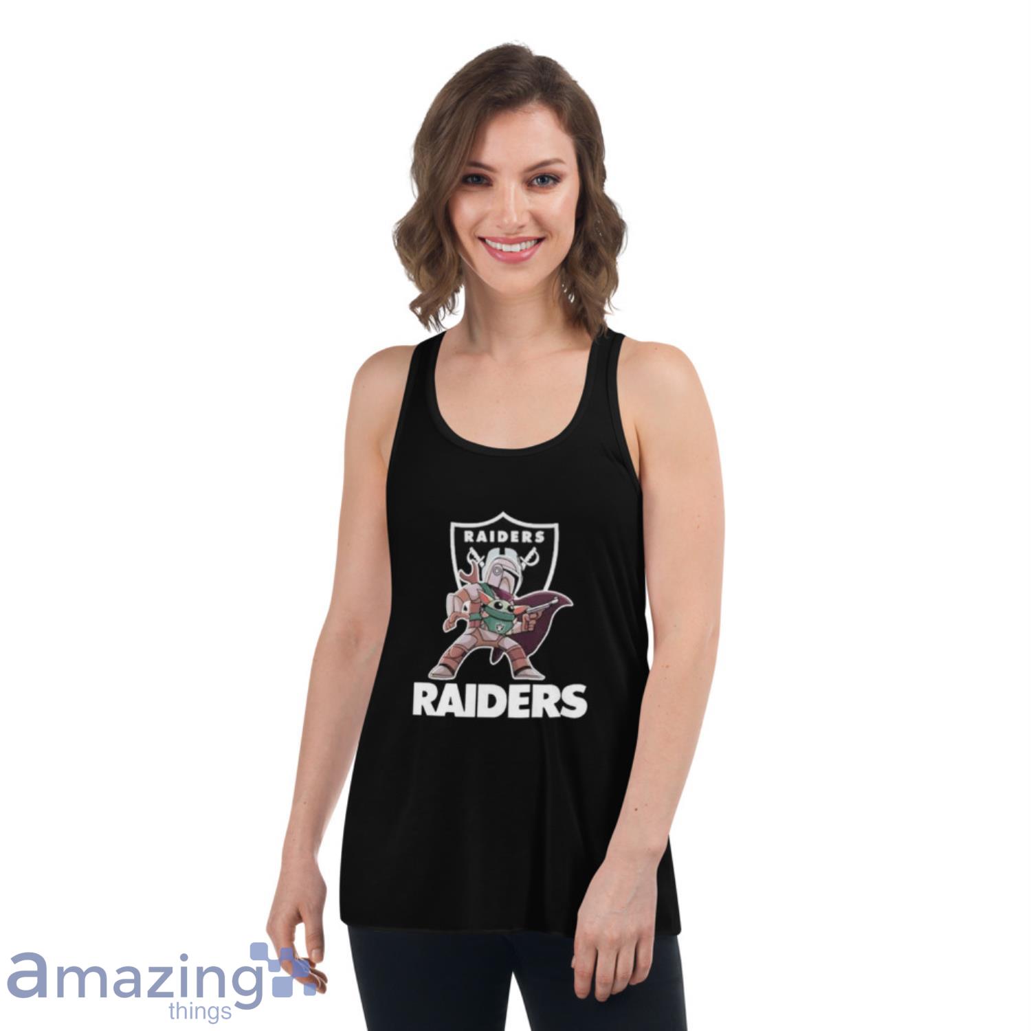 The Mandalorian Hug Baby Yoda Las Vegas Raiders Shirt image The Mandalorian Hug Baby Yoda Las Vegas Raiders Shirt