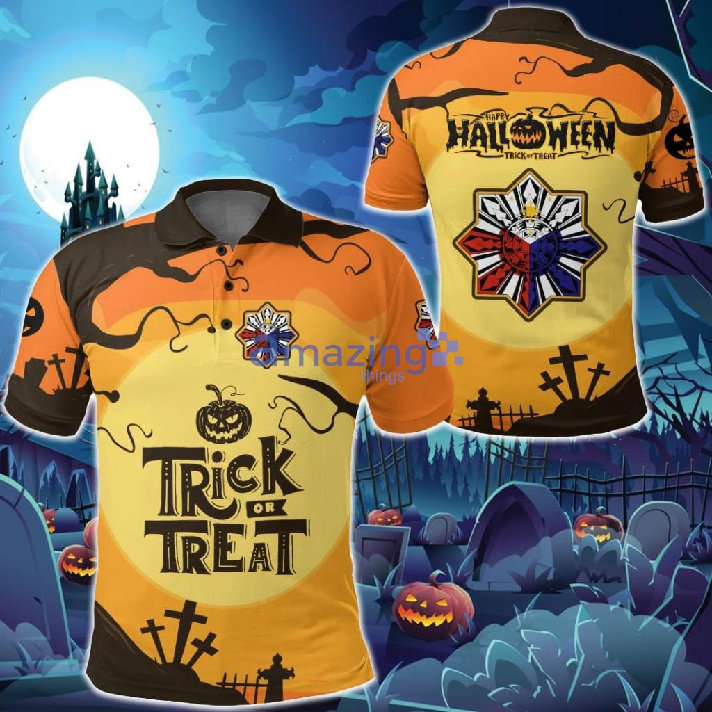 The Philippines Halloween Trick or Treat Polo Shirt - The Philippines Halloween Trick or Treat Polo Shirt