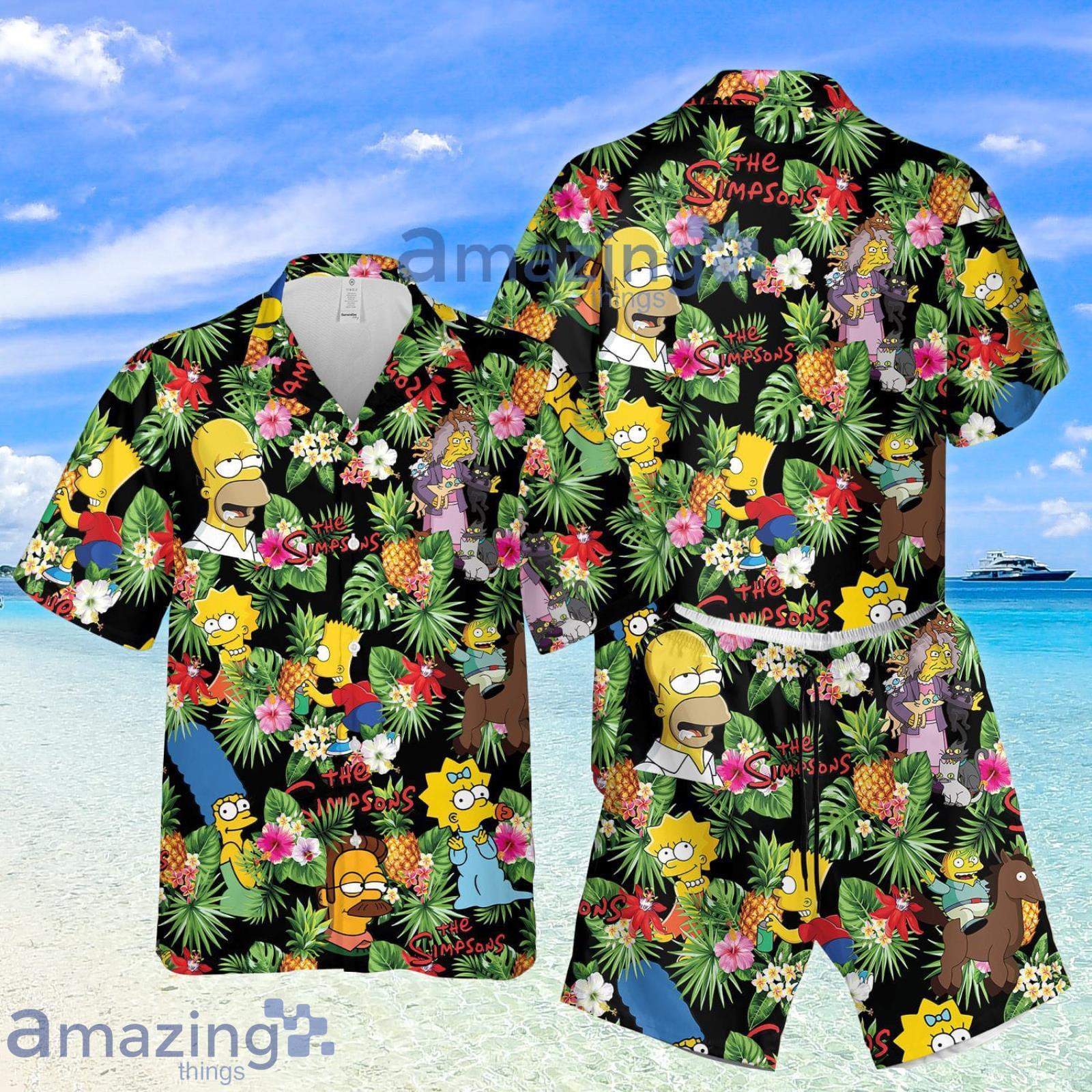 The Simpsons Fans Hawaii Style Beach Summer Set Hawaiian Shirt And Shorts Product Photo 1