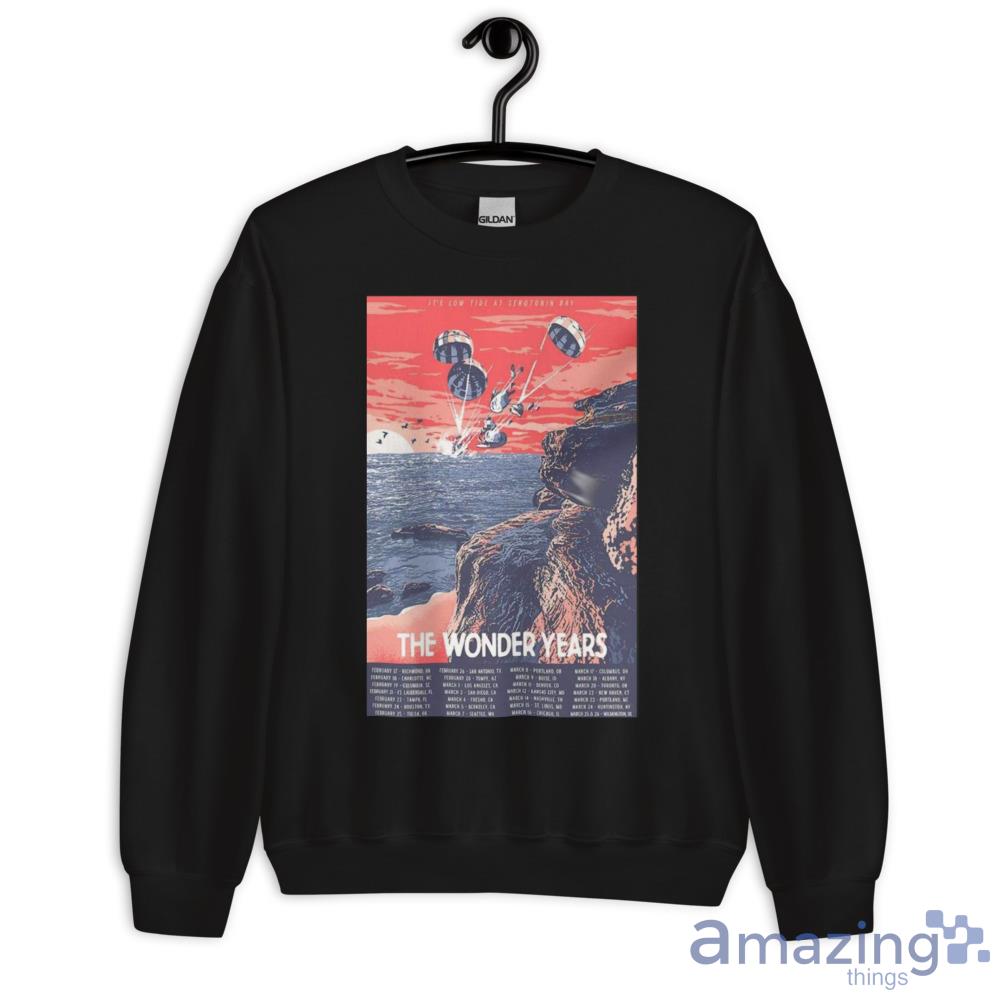 The Wonder Years 2023 Tour It's Low Tide Serotonin Bay Poster Shirt For Men Women image The Wonder Years 2023 Tour Its Low Tide Serotonin Bay Poster Shirt For Men Women - Unisex Crewneck Sweatshirt
