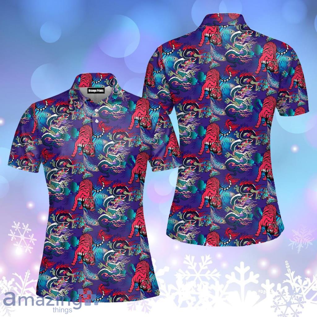 Tiger And Dragon Polo Shirt For Women - Tiger And Dragon Polo Shirt For Women Tiger And Dragon Polo Shirt For Women - Tiger And Dragon Polo Shirt For Women