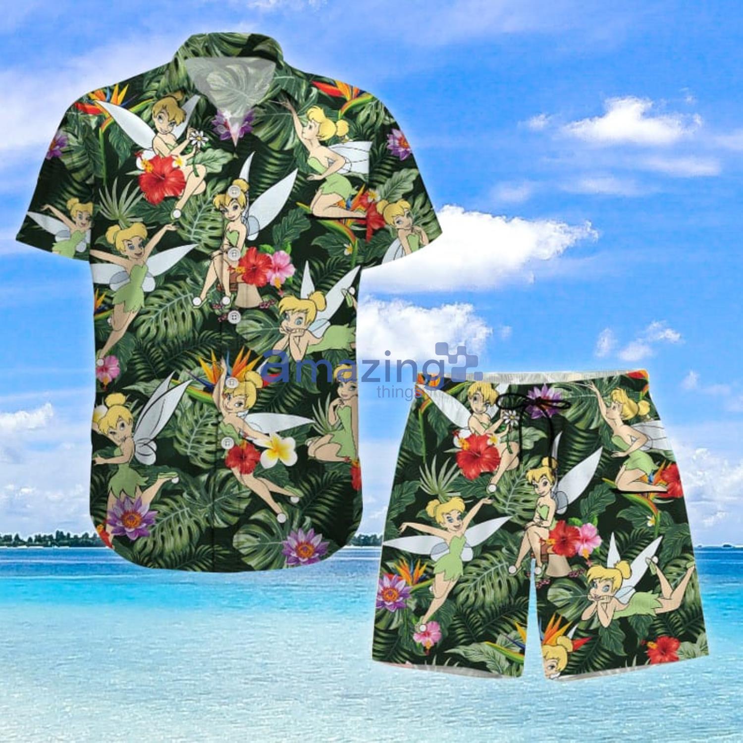 Tinker Bell Shirt Tinker Bell Tropical Hawaiian And Shorts Product Photo 1