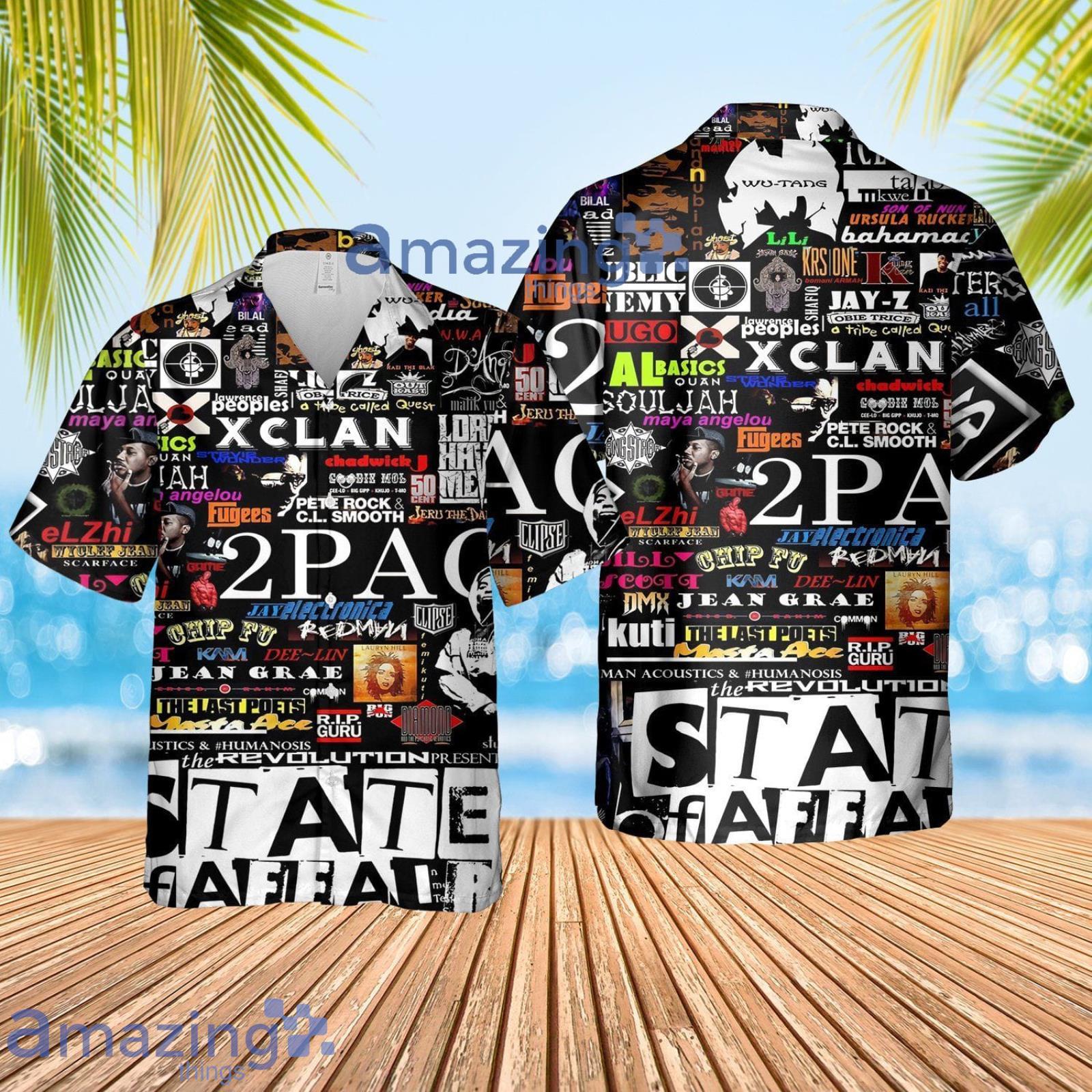 TP71 Mucsic Rock Bands Pattern Summer Set Hawaiian Shirt And Shorts Product Photo 1