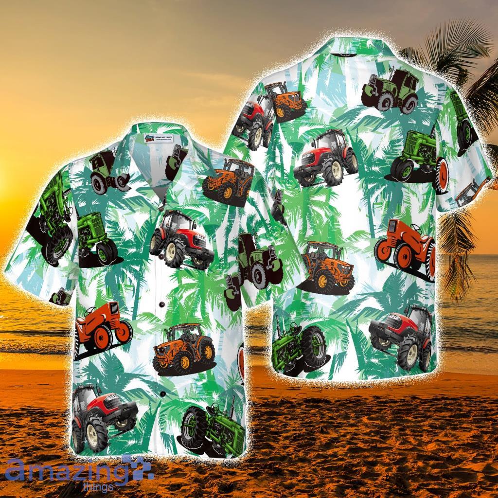 Tractors Tropical Summer Hawaiian Shirt - Tractors Tropical Summer Hawaiian Shirt