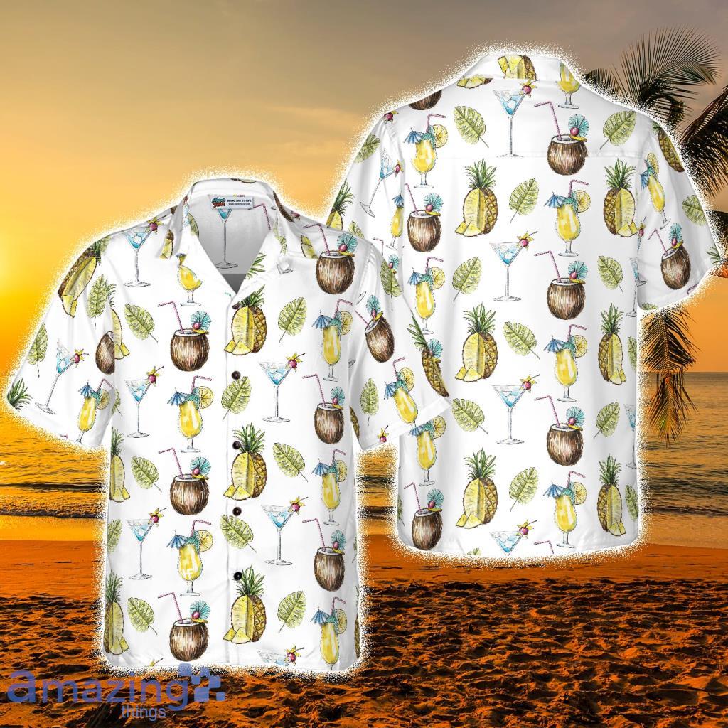 Tropical Coconut Cocktail Shirt For Men Hawaiian Shirt - Tropical Coconut Cocktail Shirt For Men Hawaiian Shirt
