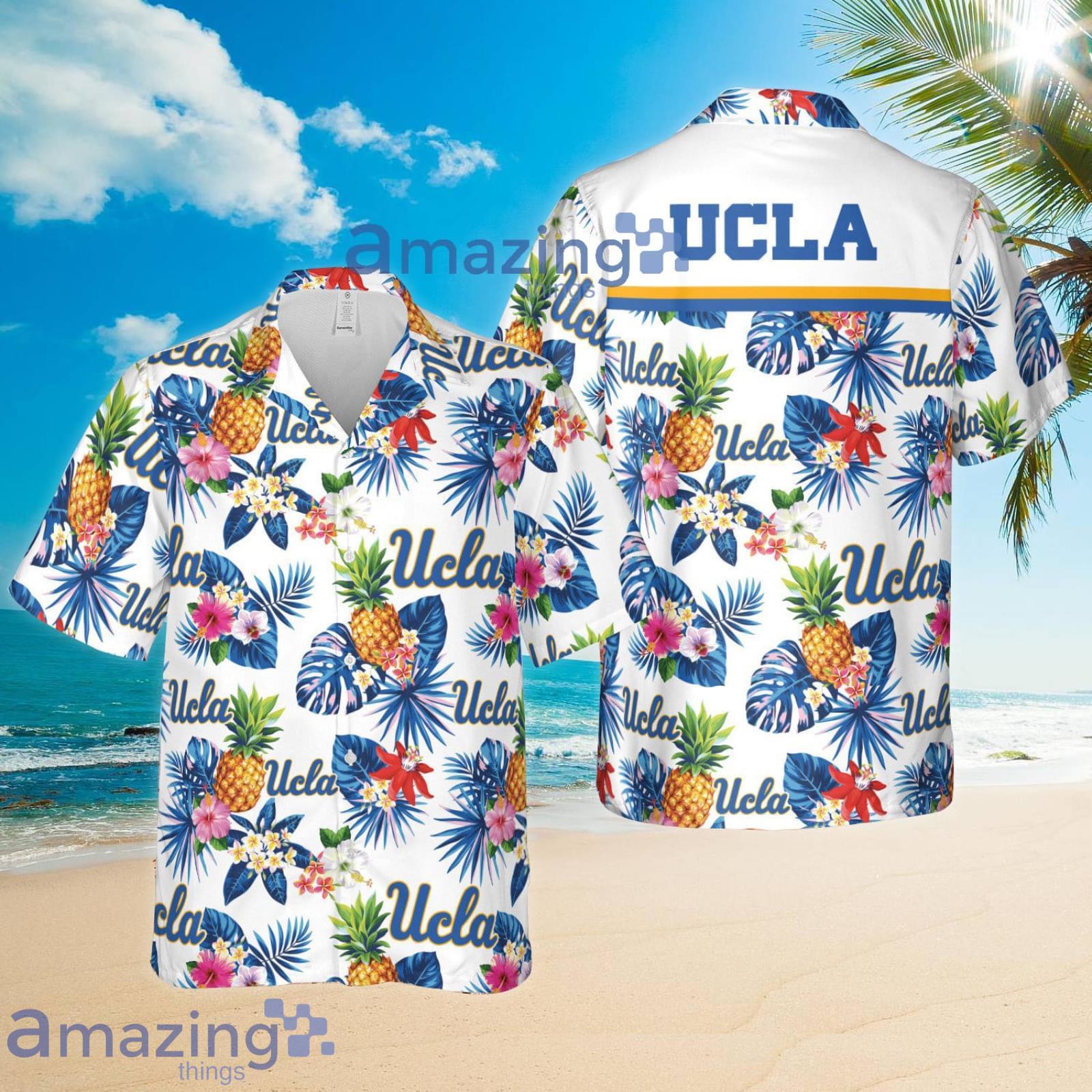 UCLA Bruins Pineapple Tropical Flower Summer Set Hawaiian Shirt And Shorts Product Photo 1
