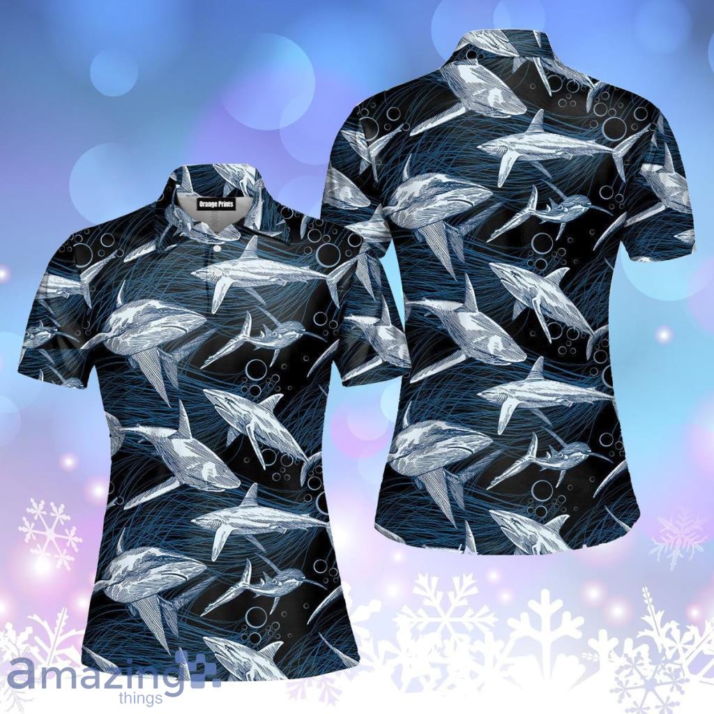 Underwater Marine Fish Polo Shirt For Women - Underwater Marine Fish Polo Shirt For Women