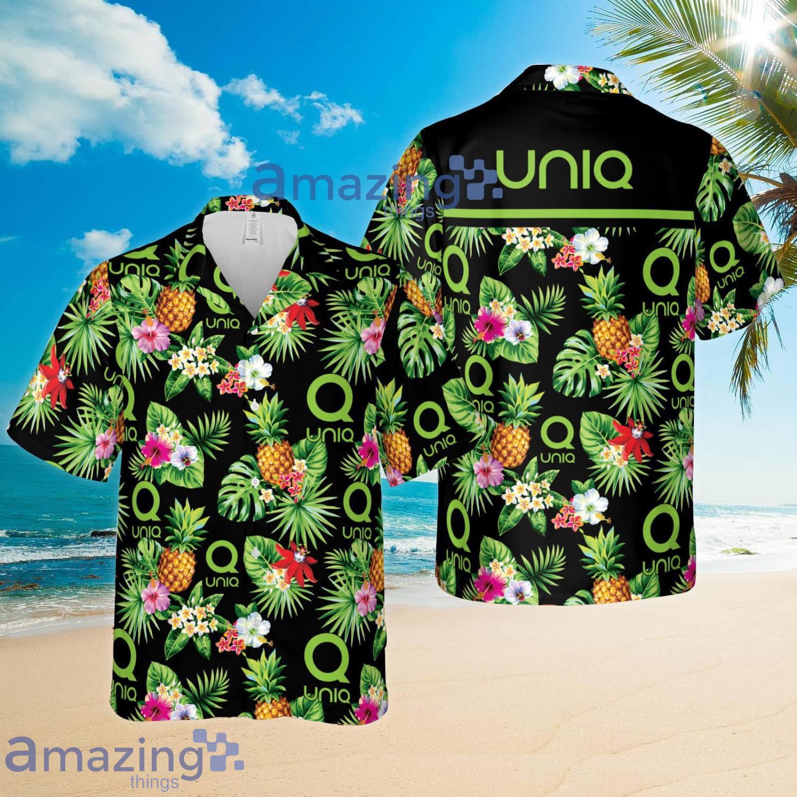 Uniq Condoms Pineapple Tropical Flower Summer Set Hawaiian Shirt And Shorts Product Photo 1