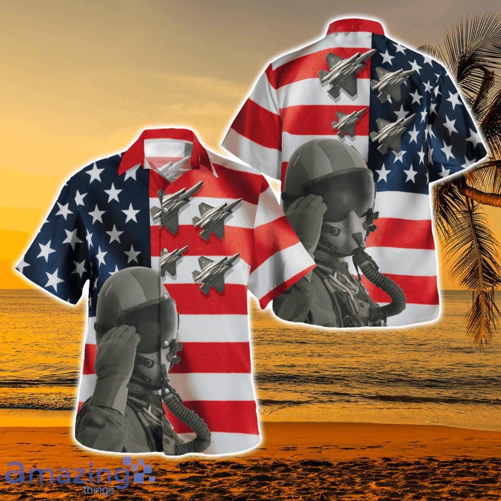 Us Air Force F-35A Lightning Ii Hawaiian Shirt - Us Air Force F-35A Lightning Ii Hawaiian Shirt