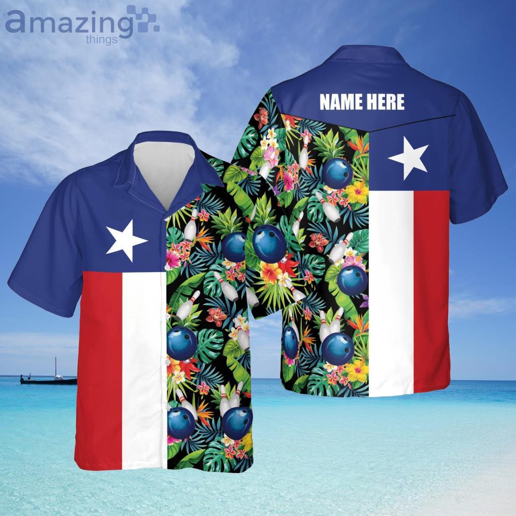 Usa Texas Bowling Flag Shirt Tropical Hawaiian Shirt - Usa Texas Bowling Flag Shirt Tropical Hawaiian Shirt