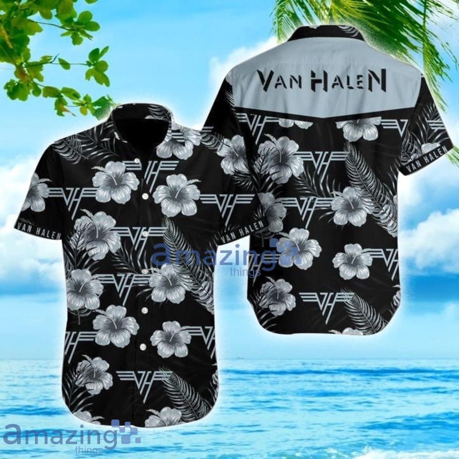 Van Halen Tropical Short Sleeve Aloha Hawaiian Shirt For Men And Women Product Photo 1