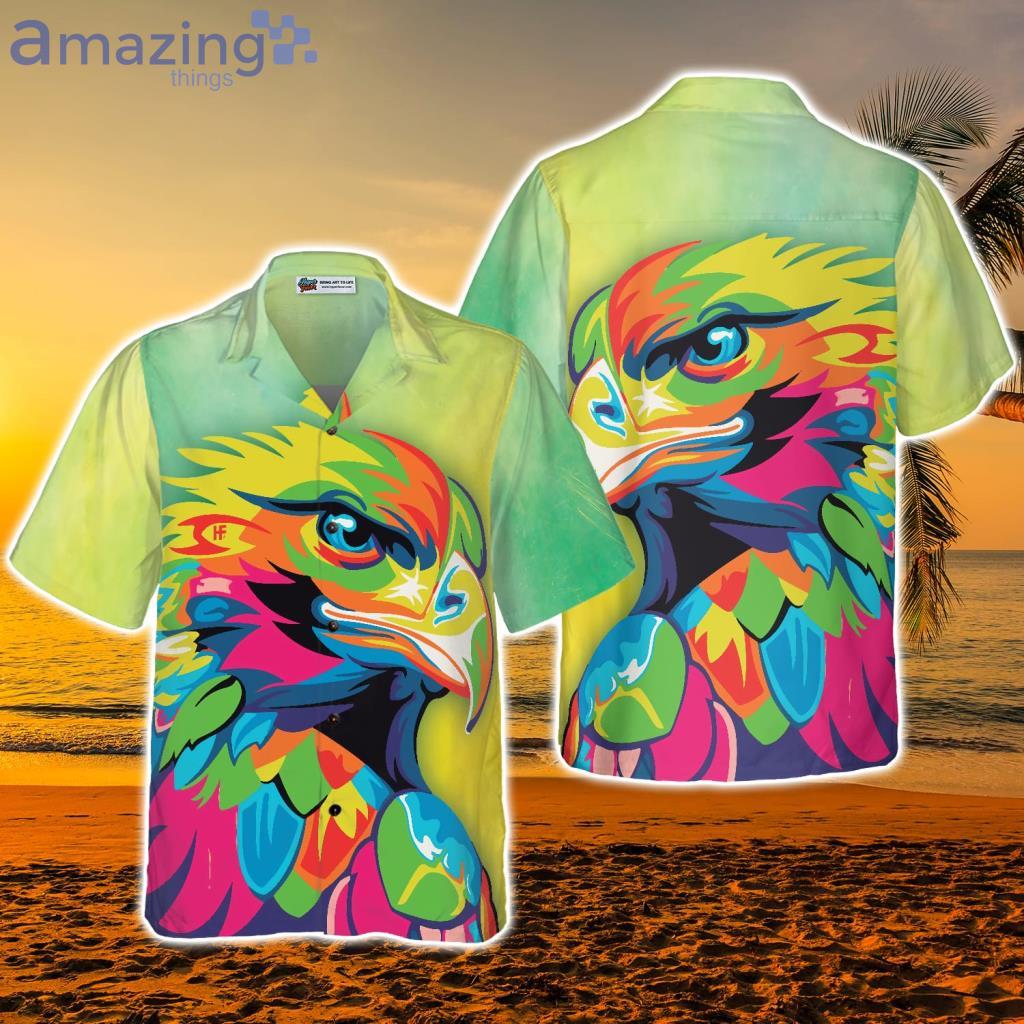 Vibrant American Eagle Shirt Hawaiian Shirt - Vibrant American Eagle Shirt Hawaiian Shirt