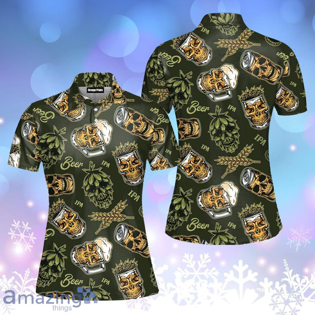 Vintage Beer Mugs In Skull Polo Shirt For Women - Vintage Beer Mugs In Skull Polo Shirt For Women Vintage Beer Mugs In Skull Polo Shirt For Women - Vintage Beer Mugs In Skull Polo Shirt For Women