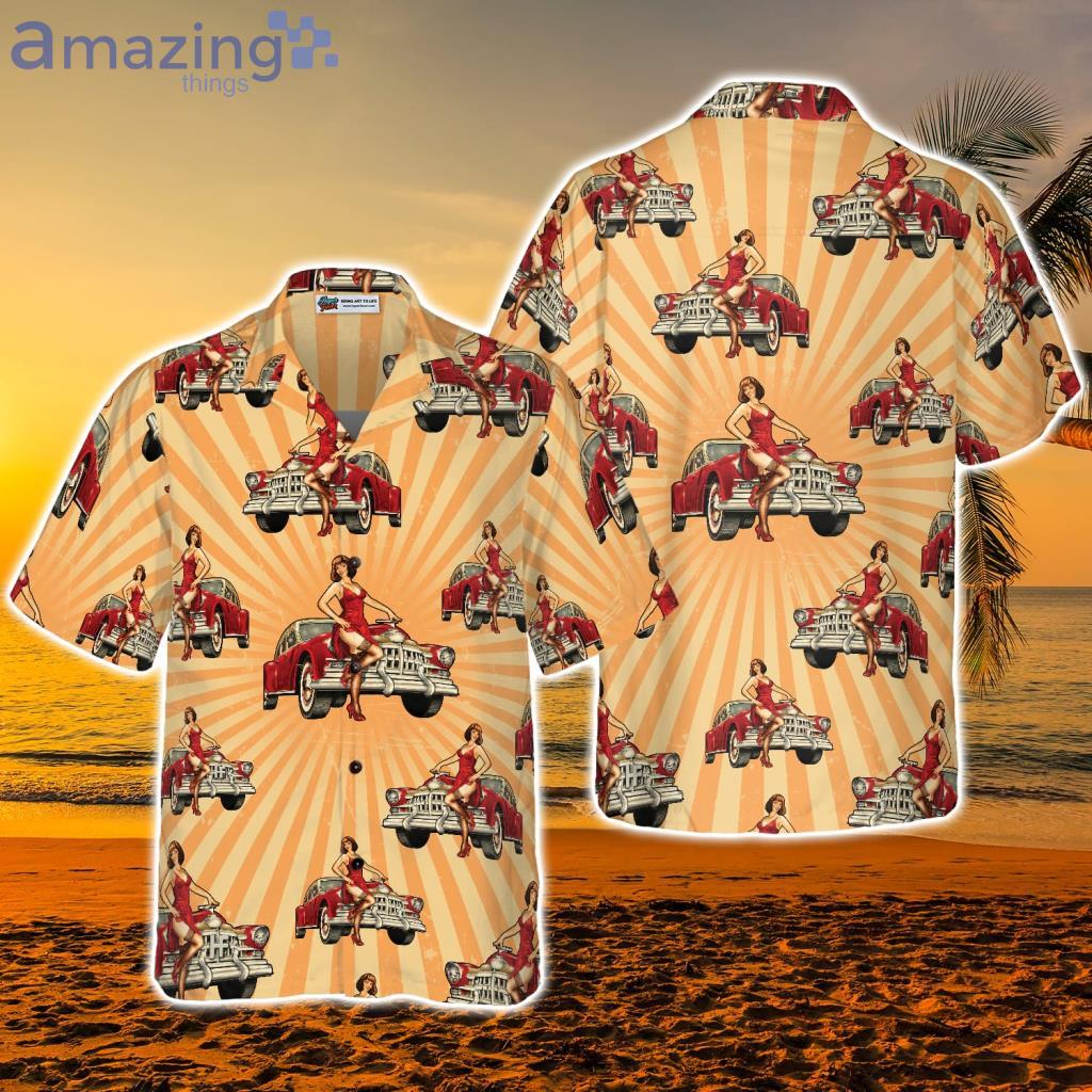 Vintage Car and Chick for Dinner Hawaiian Shirt - Vintage Car and Chick for Dinner Hawaiian Shirt Vintage Car and Chick for Dinner Hawaiian Shirt - Vintage Car and Chick for Dinner Hawaiian Shirt