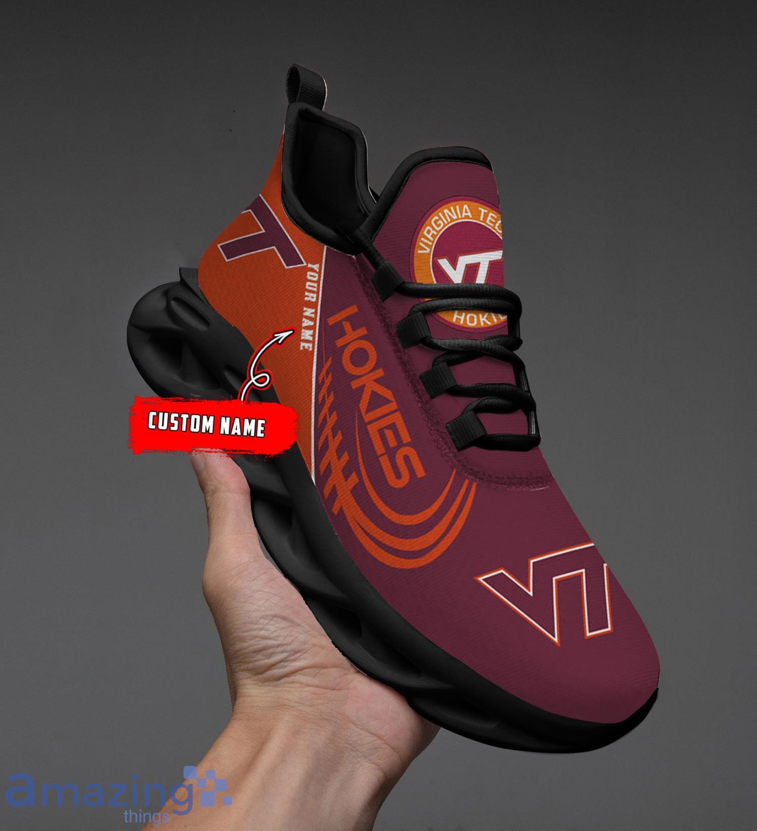 Virginia Tech Hokies Custom Name Sneakers Max Soul Shoes Product Photo 1 Virginia Tech Hokies Custom Name Sneakers Max Soul Shoes Product Photo 1