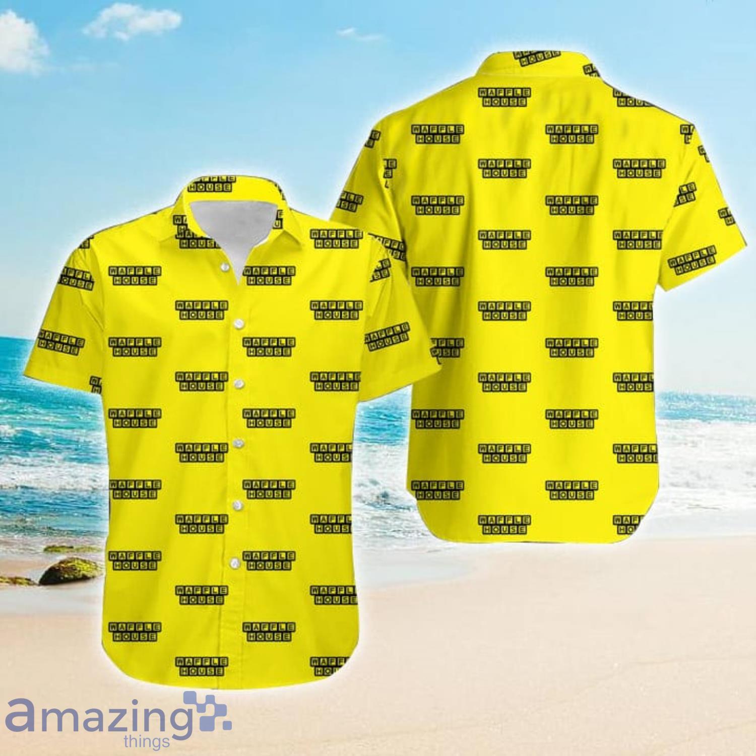 waffle house Style 3 Logo Design Hawaiian Shirt For Men And Women