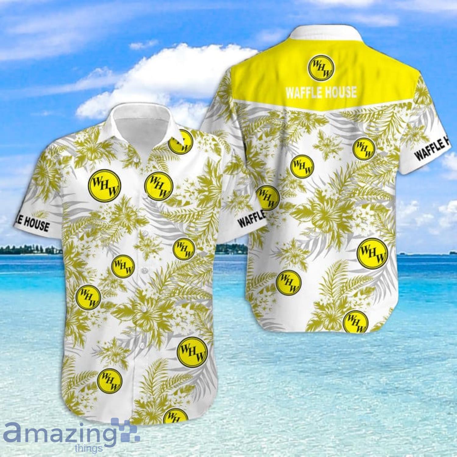 Waffle House Stropical Men And Women Hawaiian Shirt Product Photo 1