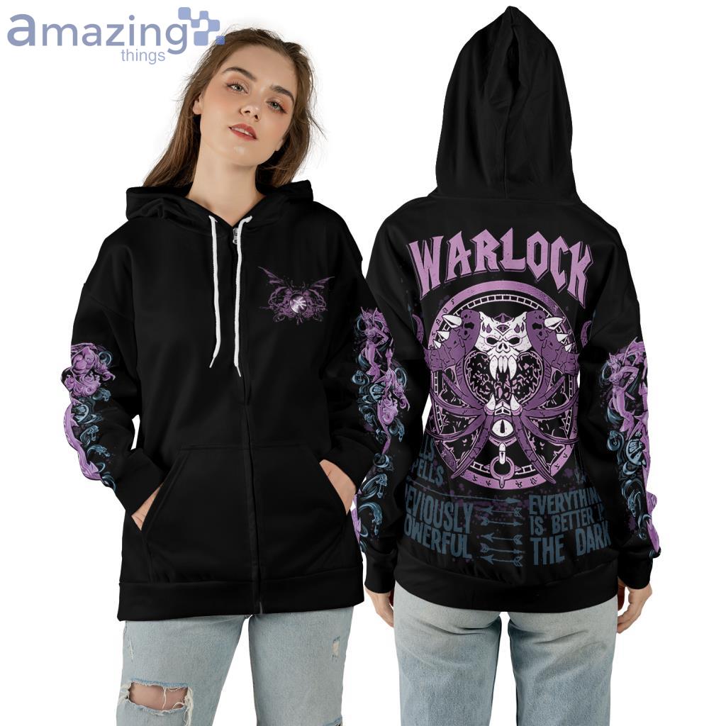Warlock Class Quote Zip Hoodie 3D - Warlock Class Quote Zip Hoodie 3D