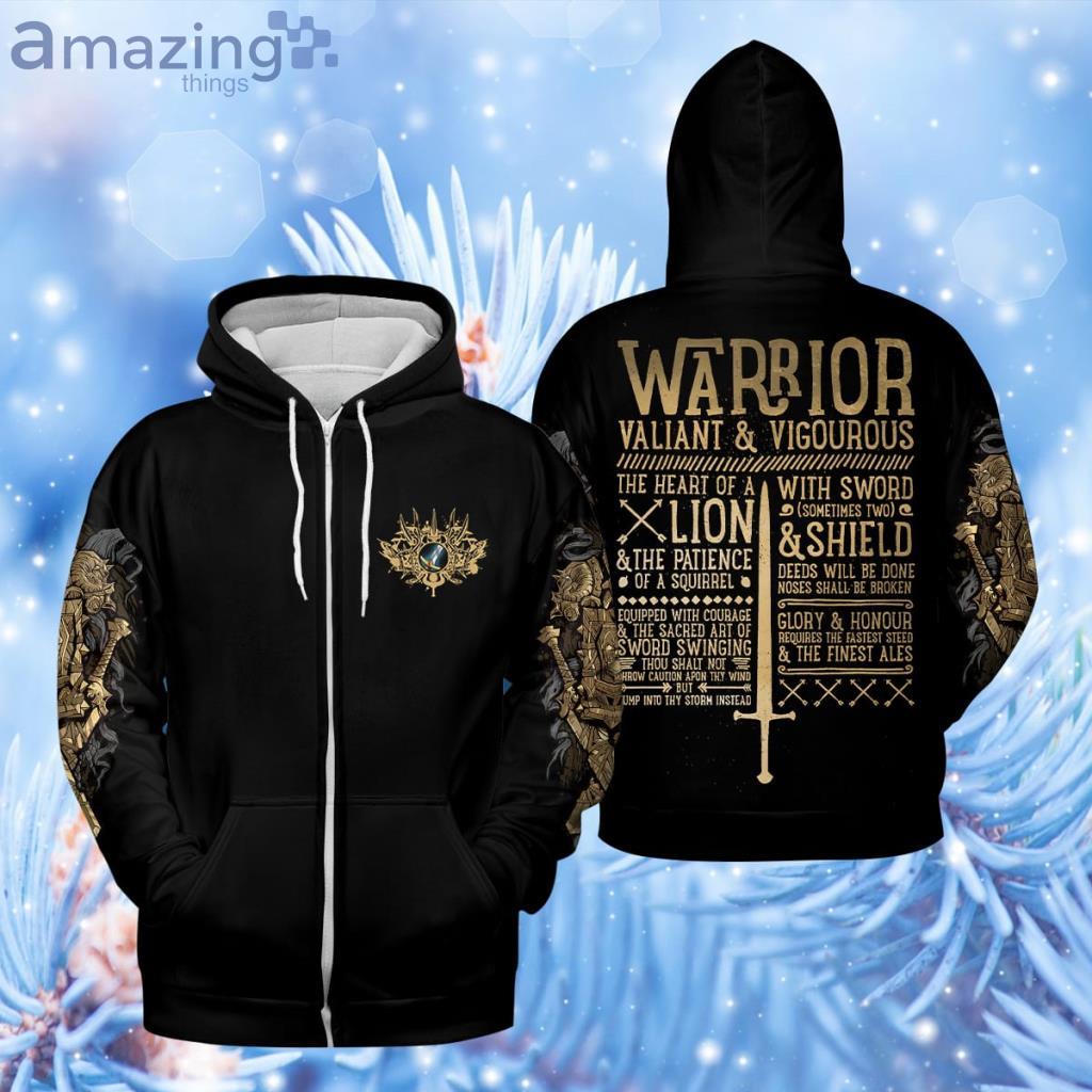 Warrior Class Edition Zip Hoodie 3D - Warrior Class Edition Zip Hoodie 3D