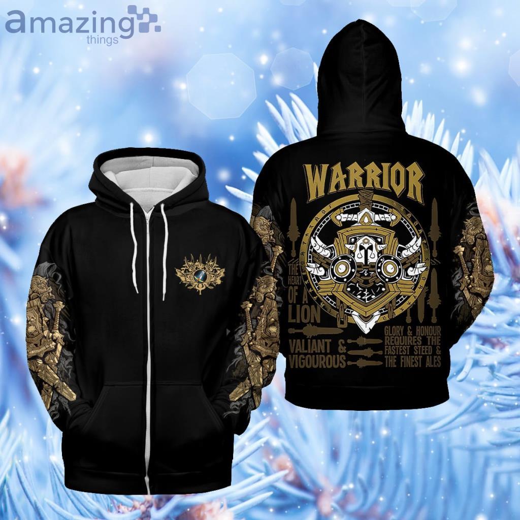 Warrior Class Quote Zip Hoodie 3D - Warrior Class Quote Zip Hoodie 3D