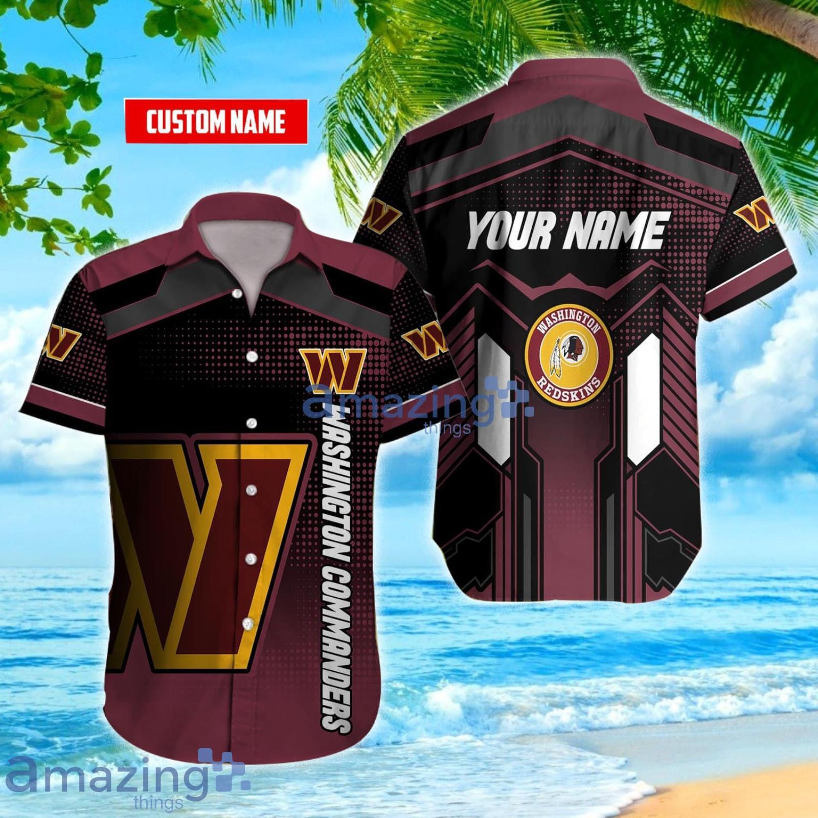 Washington Commanders Logo Custom Name For Fans Hawaiian Shirt