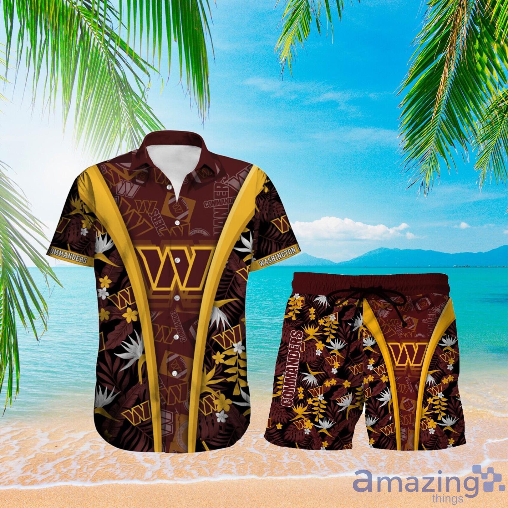 NFL Washington Commanders Vuitton And Tropical Pattern Set