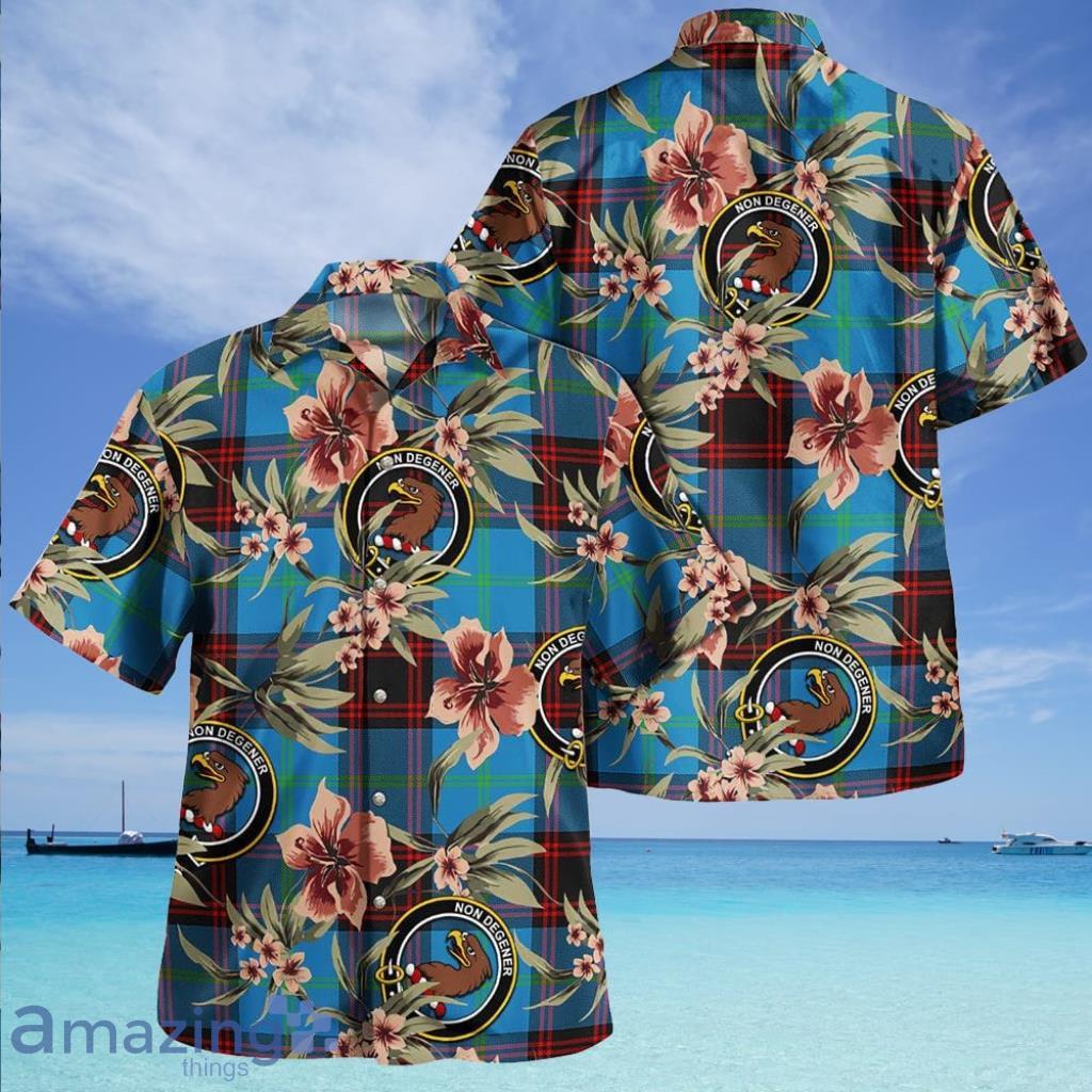 Wedderburn Clan Badge Tartan Aloha Hawaiian Shirt - Wedderburn Clan Badge Tartan Aloha Hawaiian Shirt