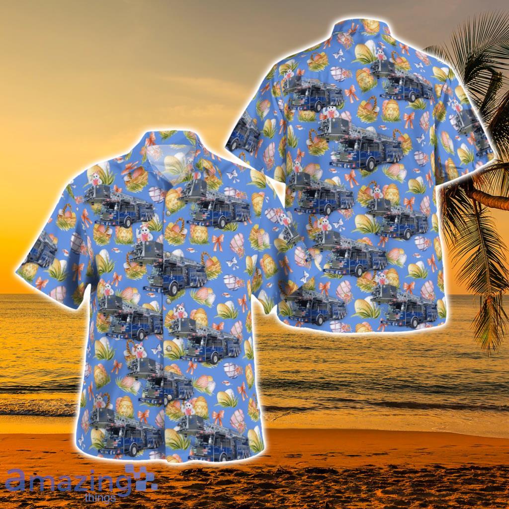 Winterville Fire-Rescue-EMS, Easter Hawaiian Shirt - Winterville Fire-Rescue-EMS, Easter Hawaiian Shirt