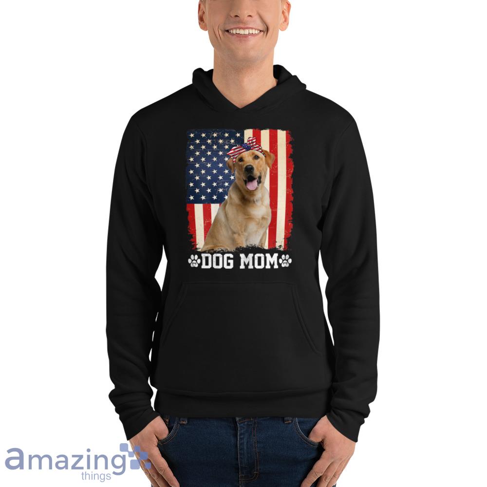 Womens Cool Labrador Dog Mom American Flag Mother's Day T Shirt image Womens Cool Labrador Dog Mom American Flag Mother's Day T Shirt