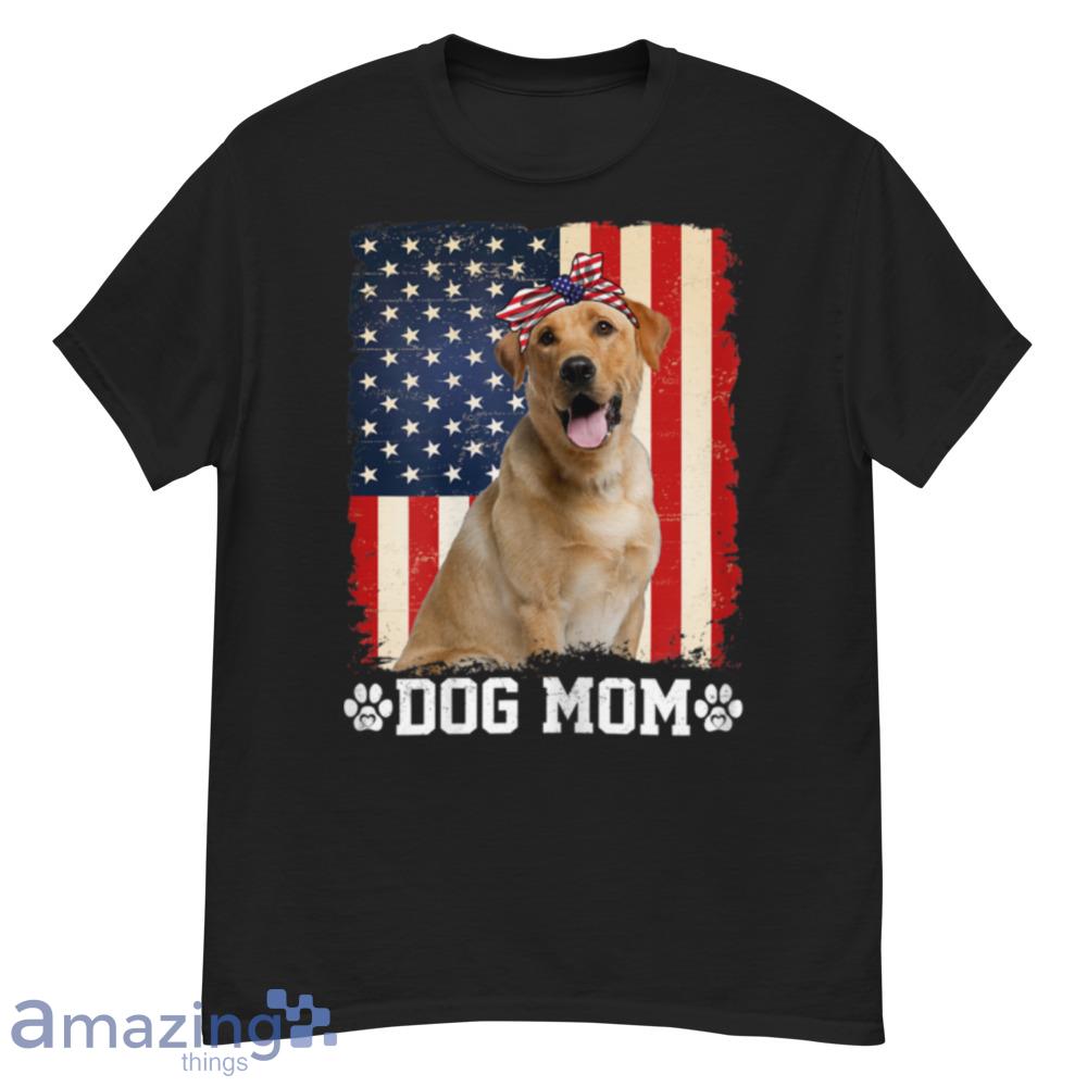 Womens Cool Labrador Dog Mom American Flag Mother's Day T Shirt image Womens Cool Labrador Dog Mom American Flag Mother's Day T-Shirt - womens-cool-labrador-dog-mom-american-flag-mother's-day-t-shirt-1
