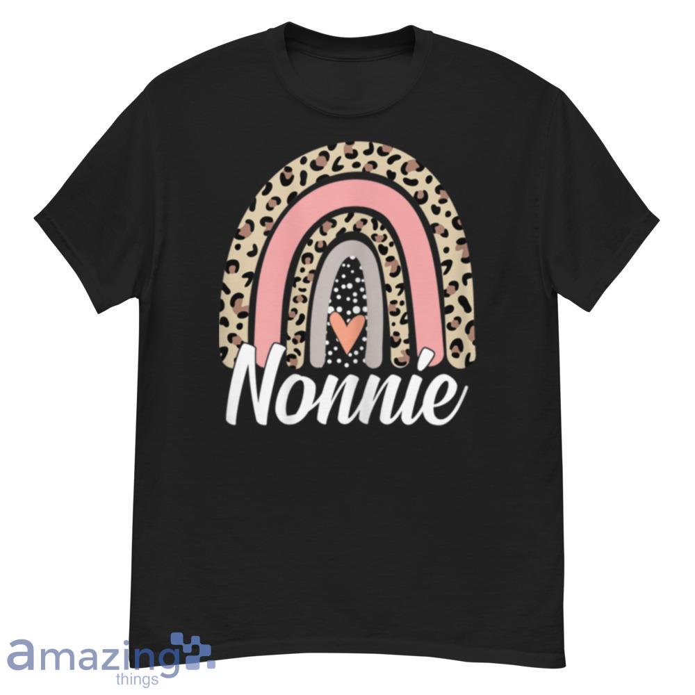 Womens Funny Mother's Day Leopard Rainbow Nonnie Boho Mommy Grandma T-Shirt - womens-funny-mother's-day-leopard-rainbow-nonnie-boho-mommy-grandma-t-shirt-1