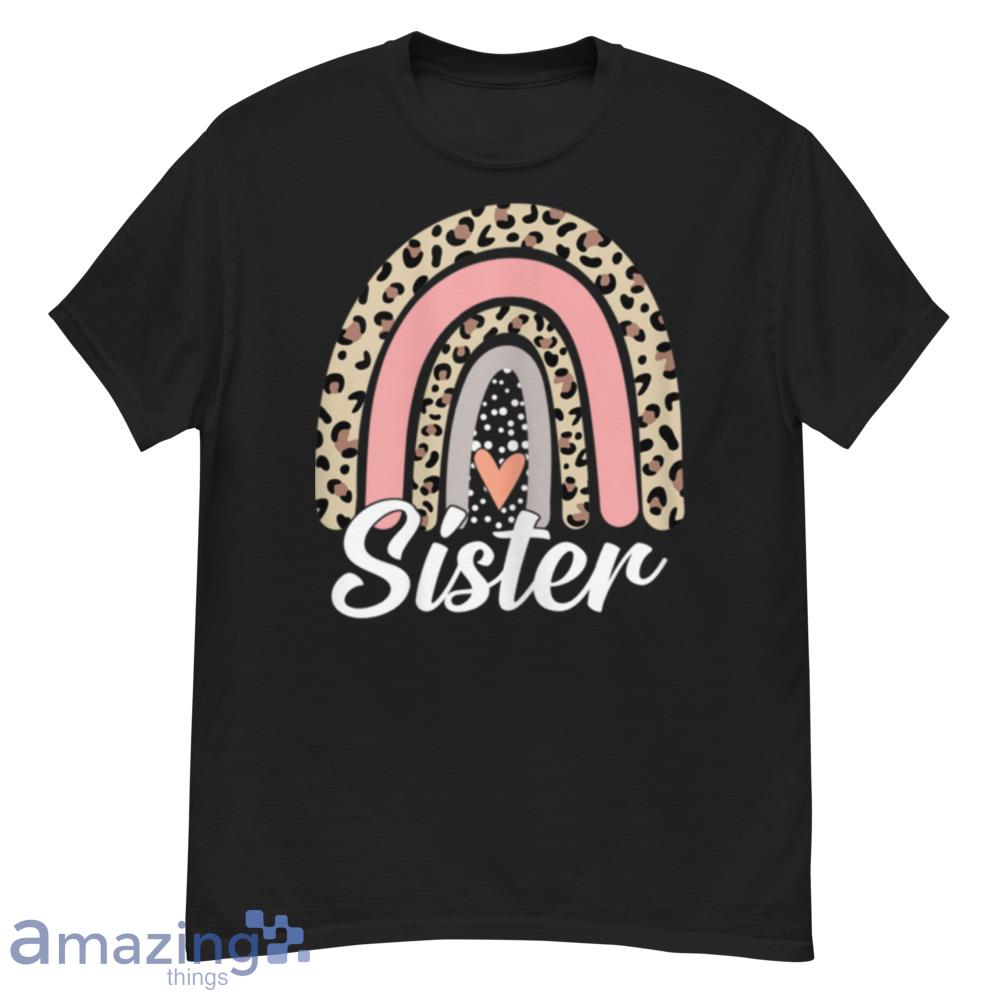 Womens Funny Mother's Day Leopard Rainbow Sister Boho Mommy Grandma T-Shirt - womens-funny-mother's-day-leopard-rainbow-sister-boho-mommy-grandma-t-shirt-1