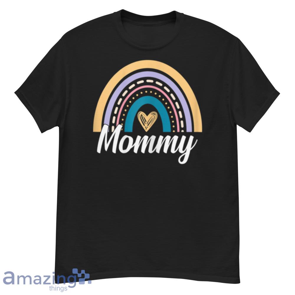 Womens Funny Mother's Day Rainbow Best Mommy Ever Pastel Boho Heart T-Shirt - womens-funny-mother's-day-rainbow-best-mommy-ever-pastel-boho-heart-t-shirt-1