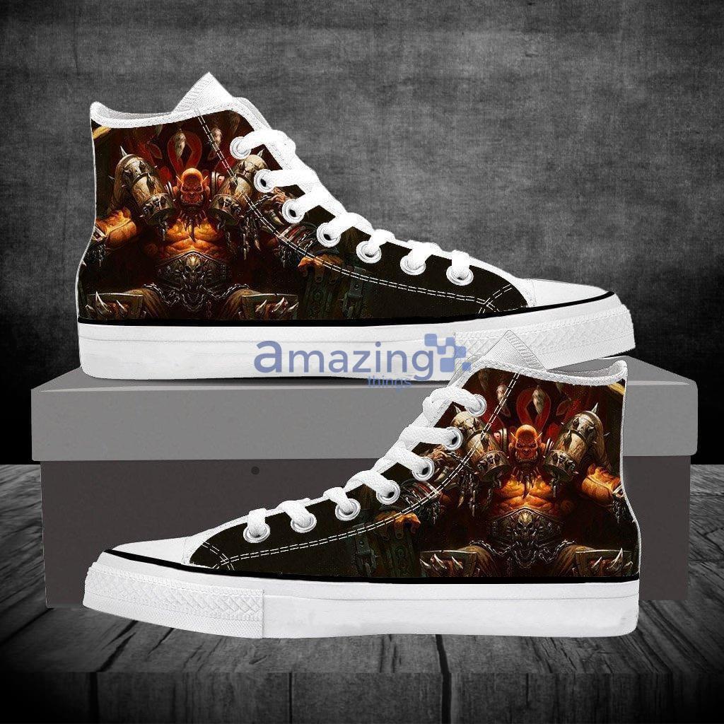 World Of Warcraft Garrosh Orc Warlord Canvas High Top Shoes Sneakers - World Of Warcraft Garrosh Orc Warlord Canvas High Top Shoes Sneakers