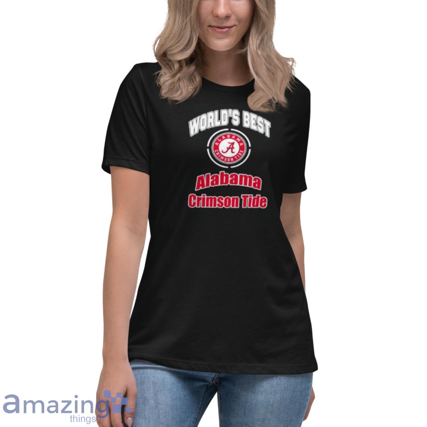Worlds Best Alabama Crimson Tide Shirt image Worlds Best Alabama Crimson Tide Shirt - Womens Relaxed Short Sleeve Jersey Tee