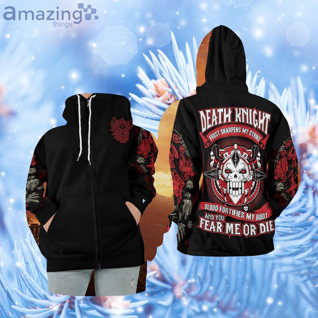 WoW Death Knight Class Definition Icon Zip Hoodie 3D - WoW Death Knight Class Definition Icon Zip Hoodie 3D